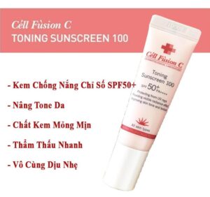 Kem chống nắng Cell Fusion C Toning Sunscreen màu hồng