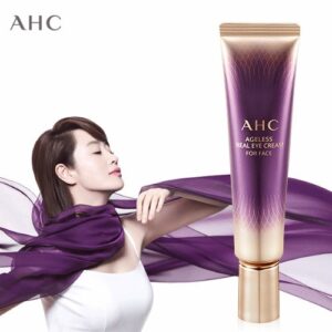 Kem trị thâm AHC Ageless Real Eye Cream For Face ( màu tím )