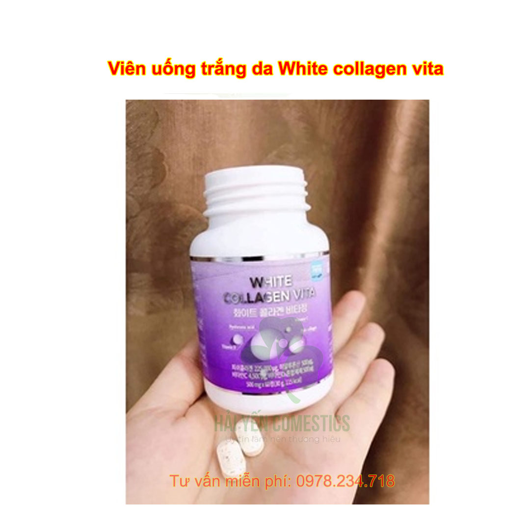 Sản phẩm White Collagen Vita màu hồng đặc biệt hữu ích cho những người có da mờ, không đều màu.
