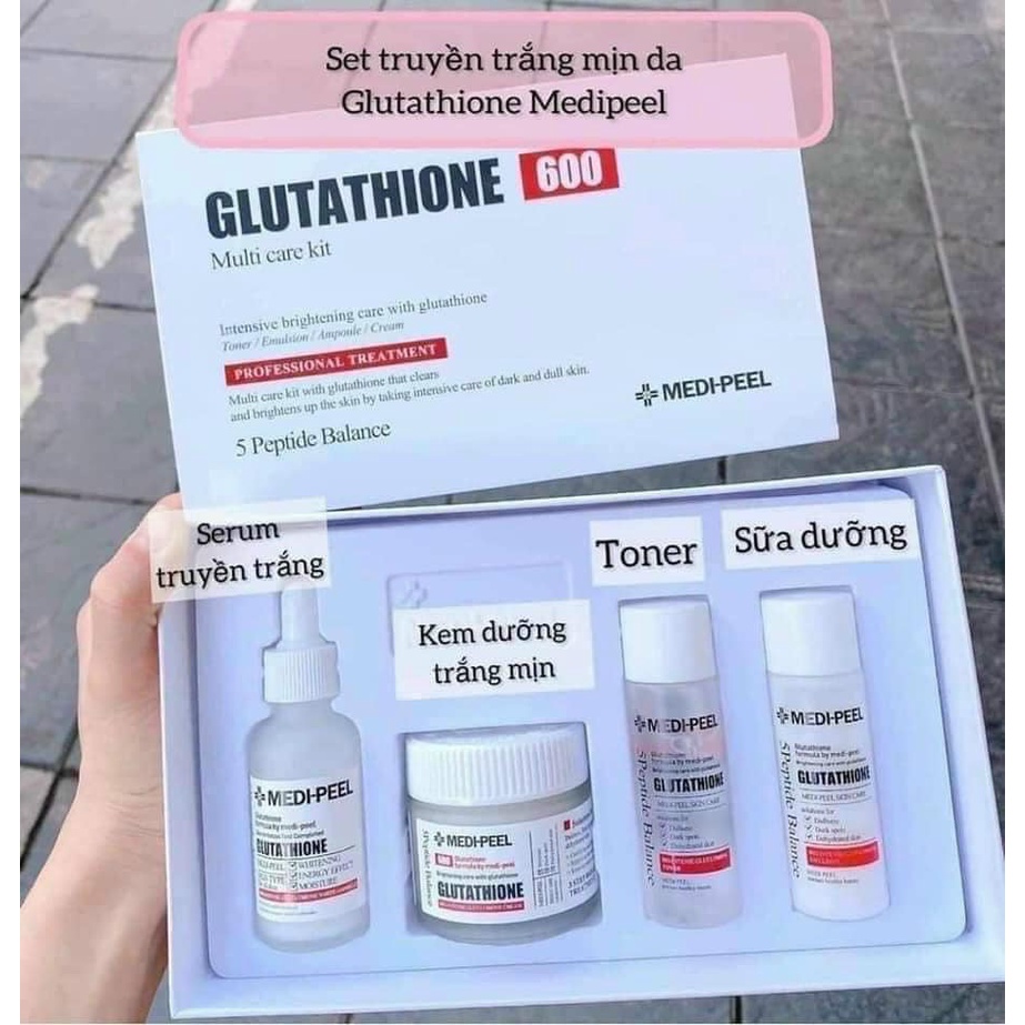 cách sử dụng set Glutathione 600 medpeel