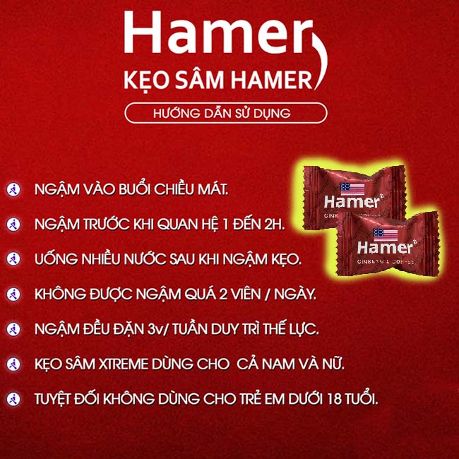Cách sử dụng kẹo hamer đạt hiệu quả tốt