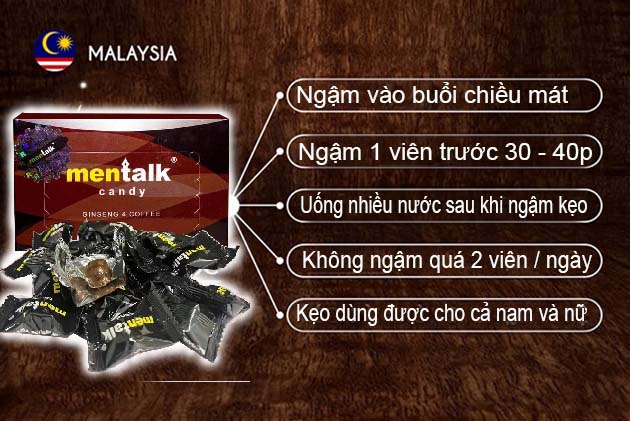 Cách sử dụng kẹo sâm Mentalk hiệu quả